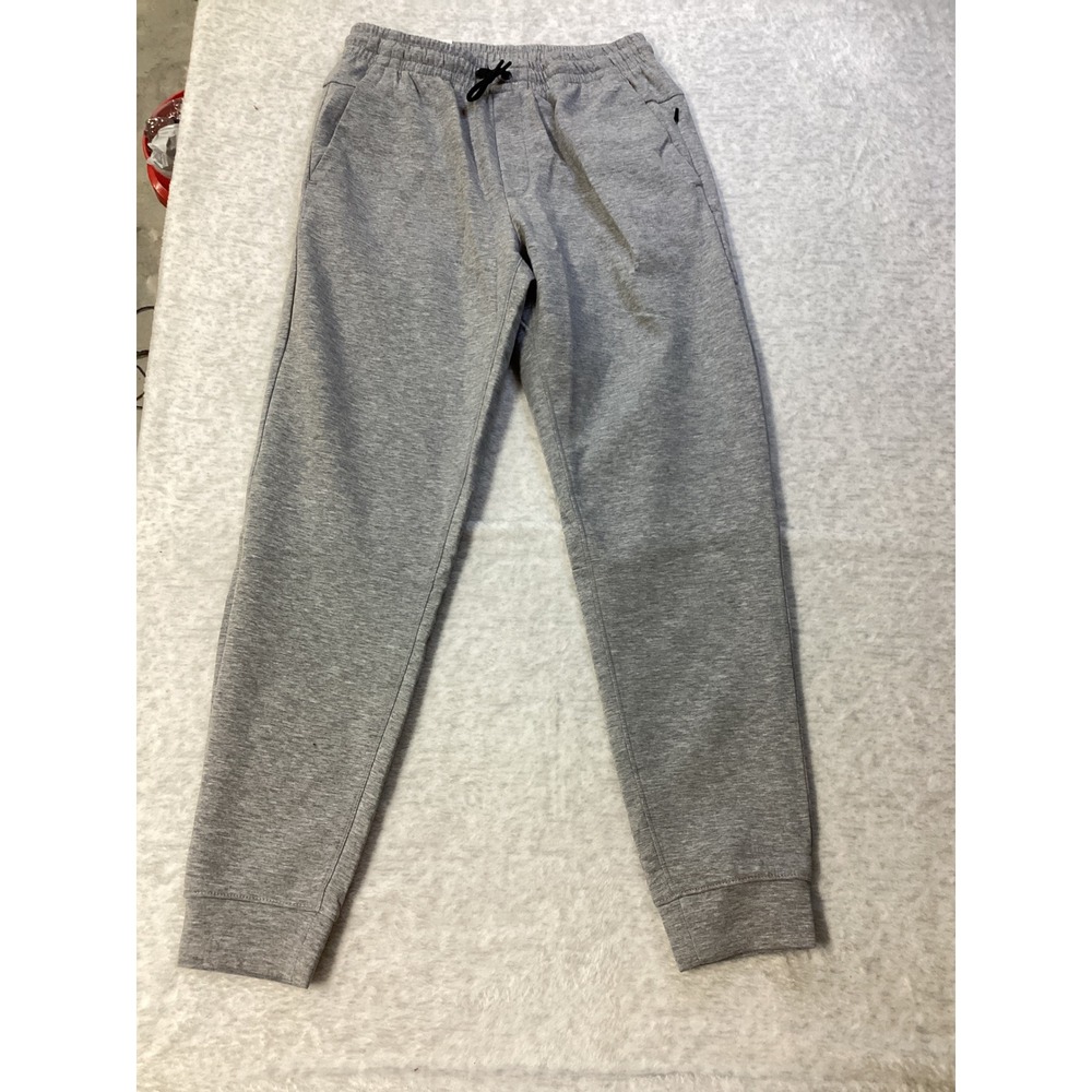Members Mark Mens‎ Active Jogger Heather Gray Double Knit Stretch Pants Size S